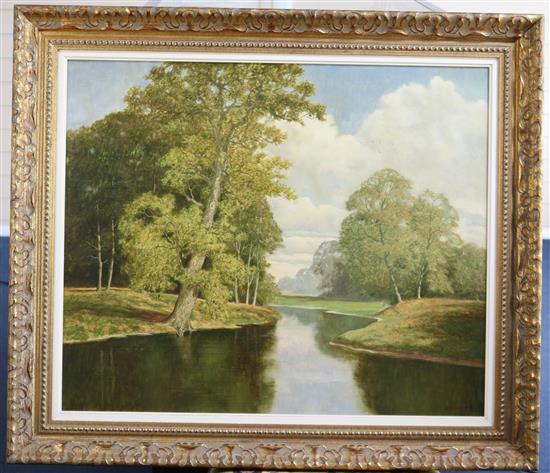 David Mead (20th C.) Calm Waters, New Forest, 25 x 30in.